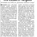 Neue Westfälische, Wirtschaftsteil, 21.08.2010